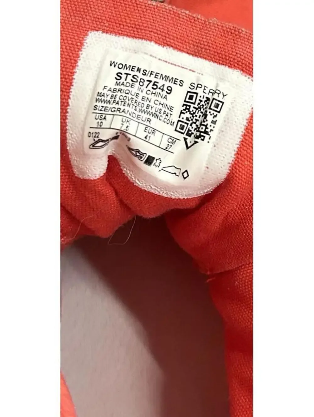 Sperry X Rebecca Minkoff High-Top Sneaker Womens Size 10 Coral